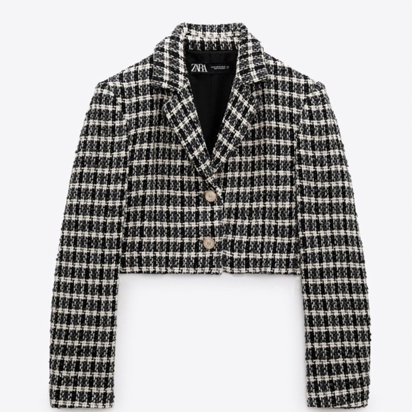 Zara Jackets Coats Zara Textured Short Blazer Poshmark